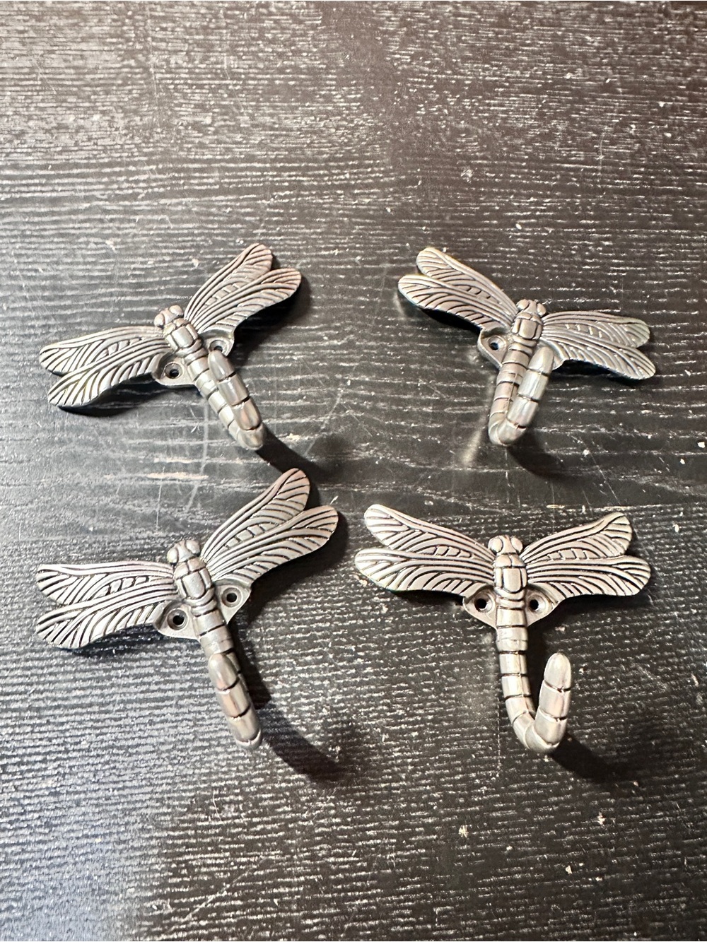 4 allen + roth Dragonfly Hooks Antique Pewter Decorative Wall Hook